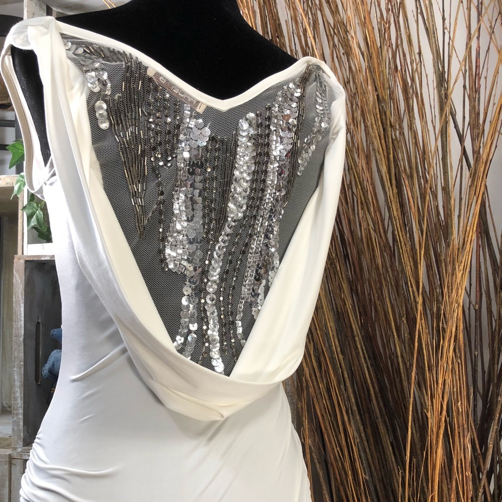 NWOT Arden B Ruched Tunic Embellished Sequin Small